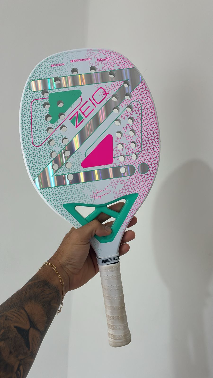 Raquete Advanced White - Julia Nogueira 2025 - Zeiq (USADA)