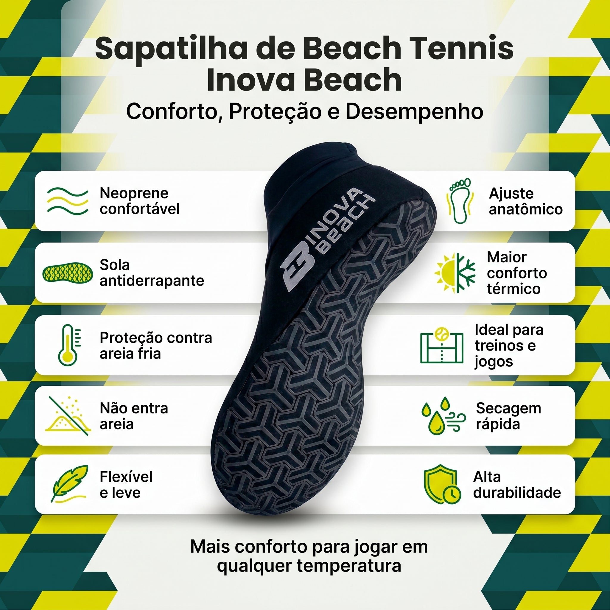 Sapatilha Beach Tennis (Neoprene) - Inova Beach